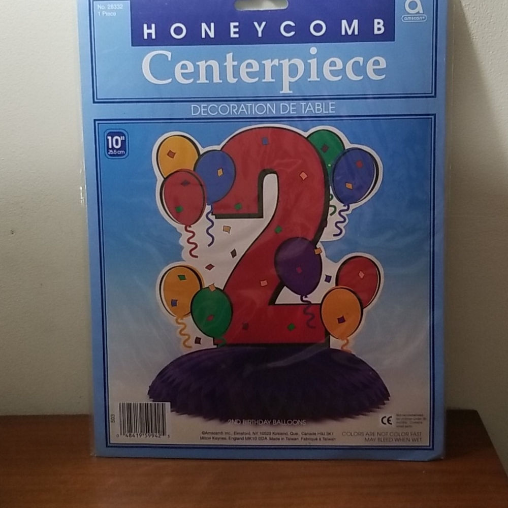 🎁4/$10🎁 #2  Birthday Party Honeycomb Centerpiece Decoration